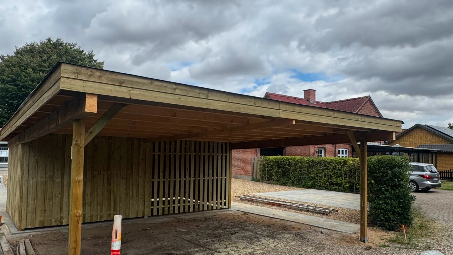 Carport i Hedensted lavet af Tømrerne Krogh & Porsgaard